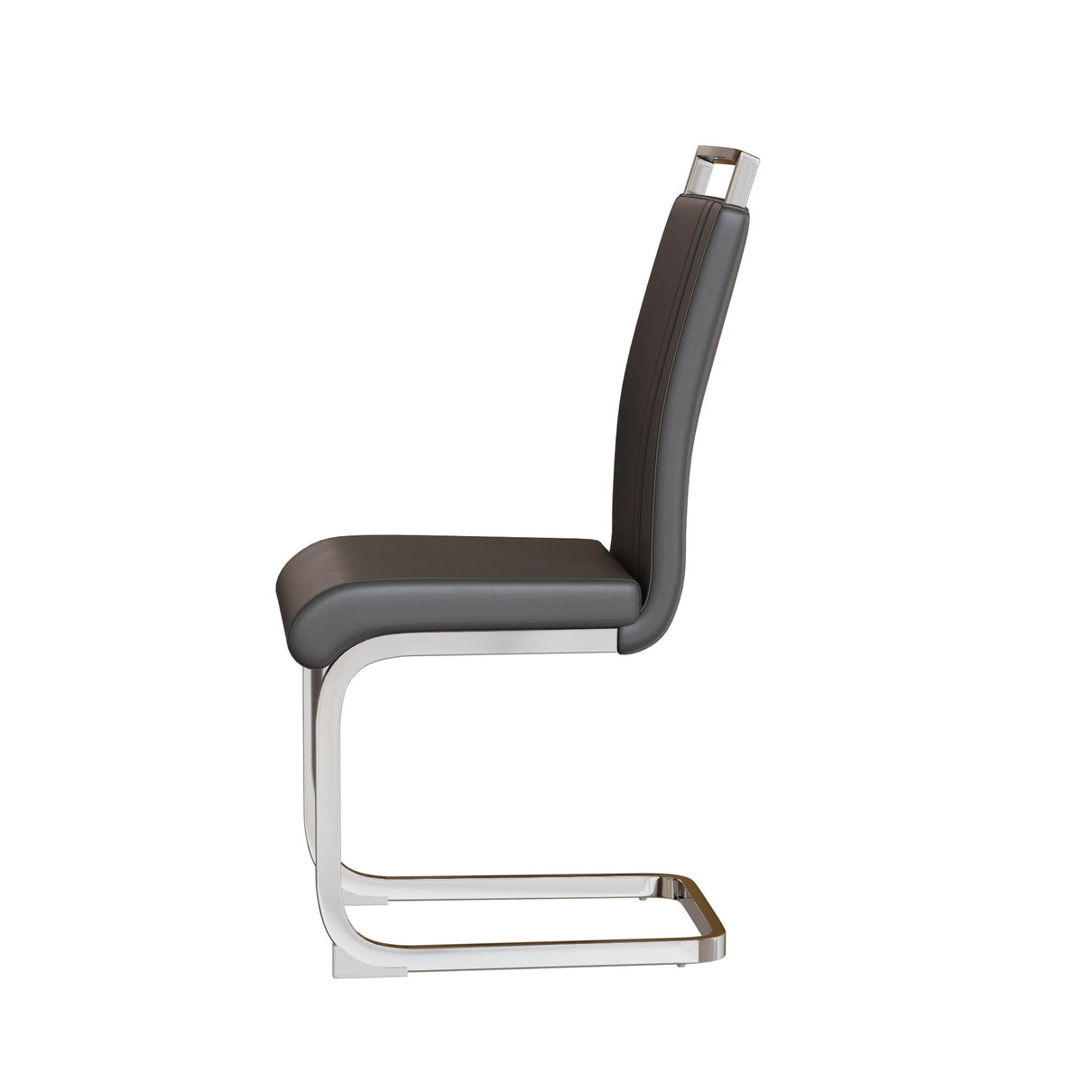 Modern Dining Chairs with Padded Seat and High Back - Black, White, or Dark Gray