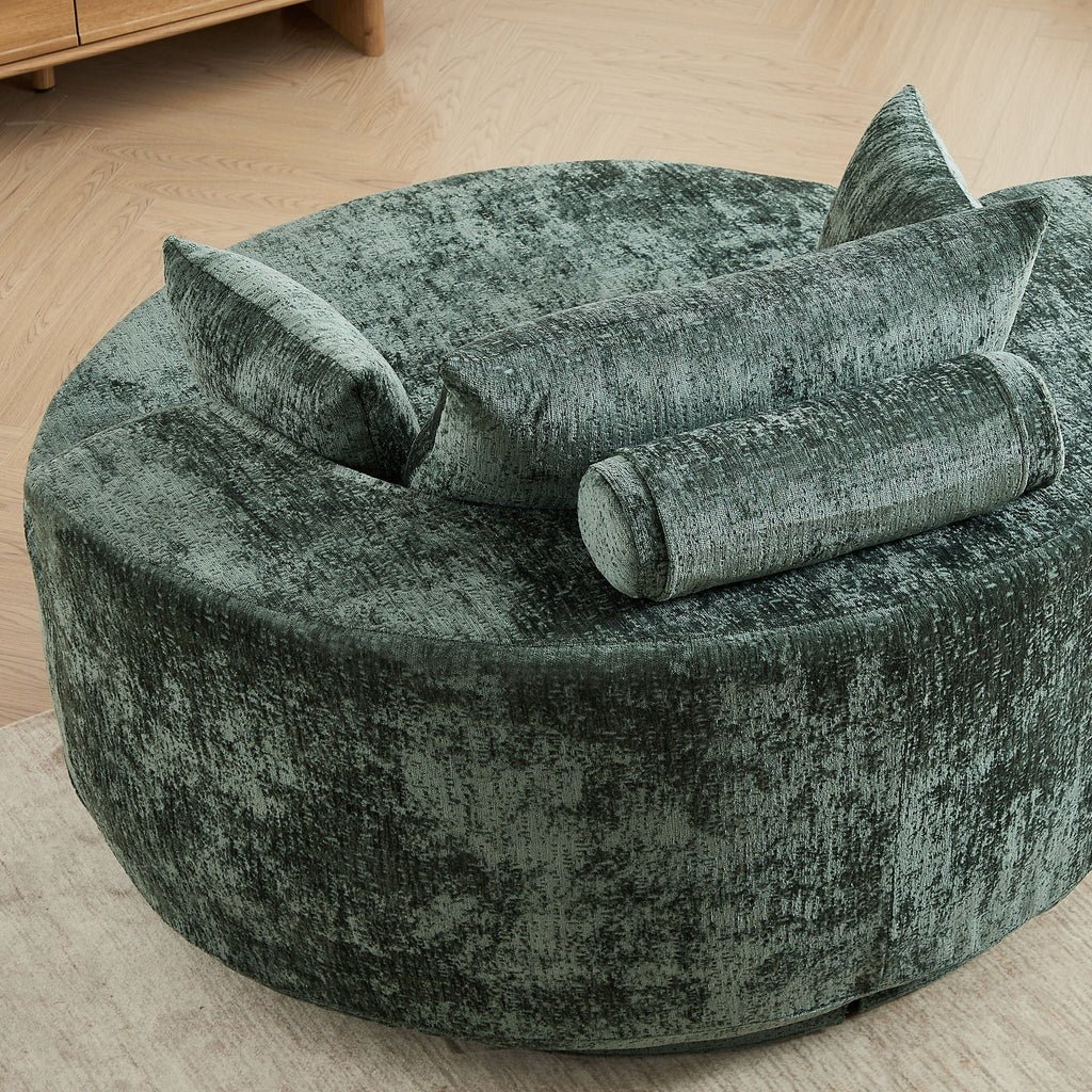 Swivel Sleeper Chair with Supportive Pillow and 360° Base - Multiple Colors