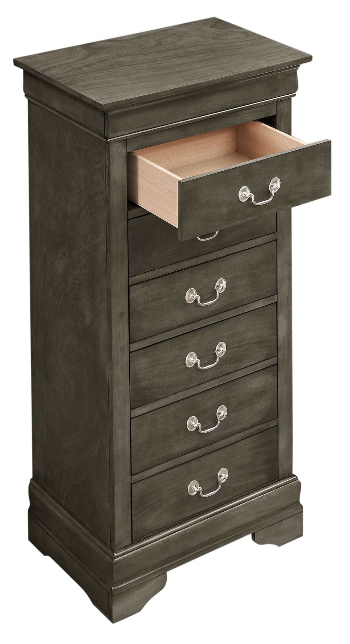 Traditional Style Lingerie Chest with Carved Base - Multiple Colors