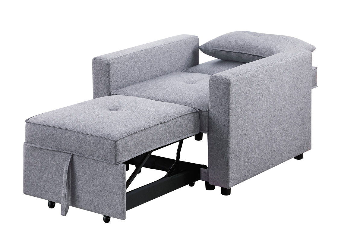 Zoey Convertible Sleeper Chair With Side Pocket