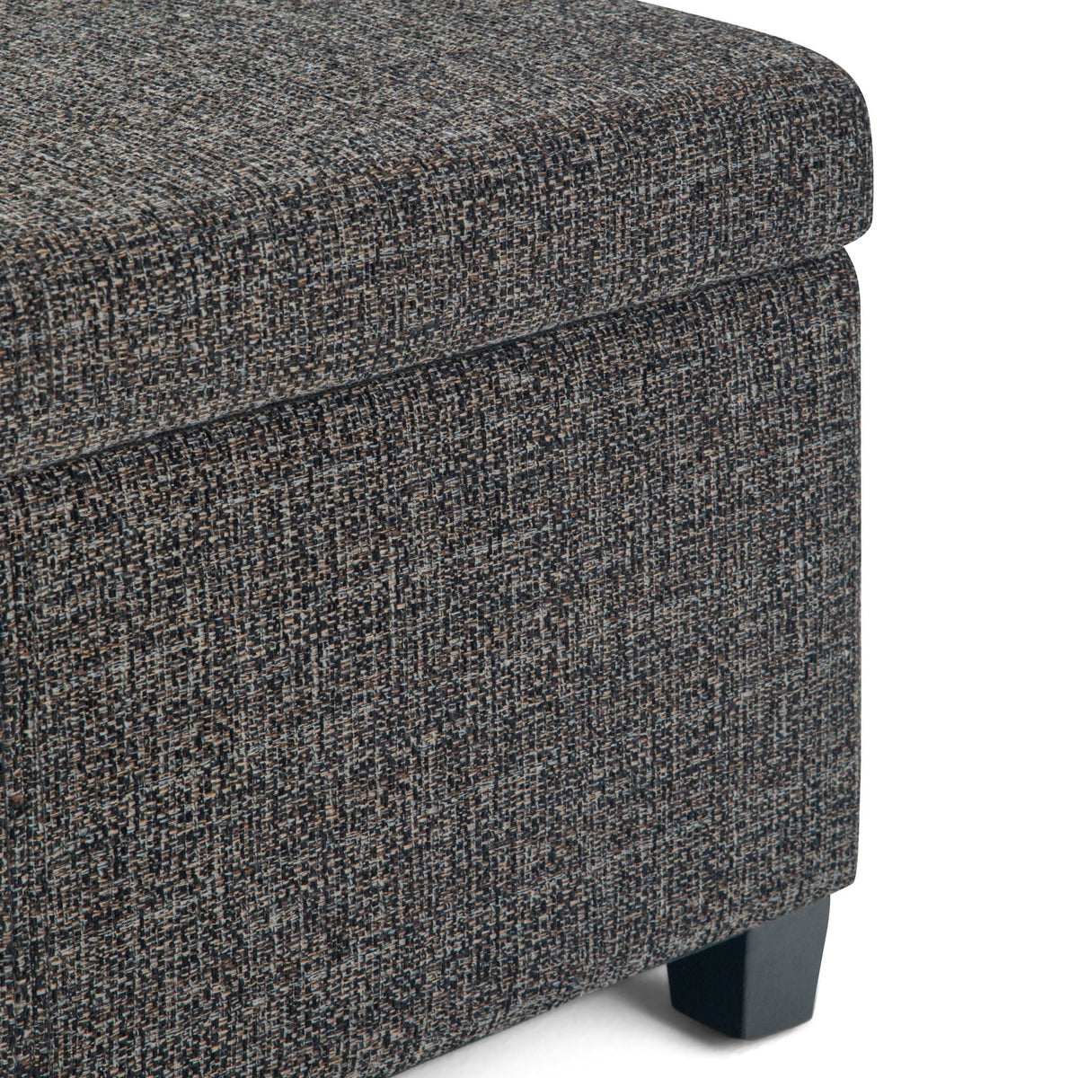 Avalon Contemporary Storage Ottoman Bench with Large Storage - Black, Dark Brown, Dark Gray