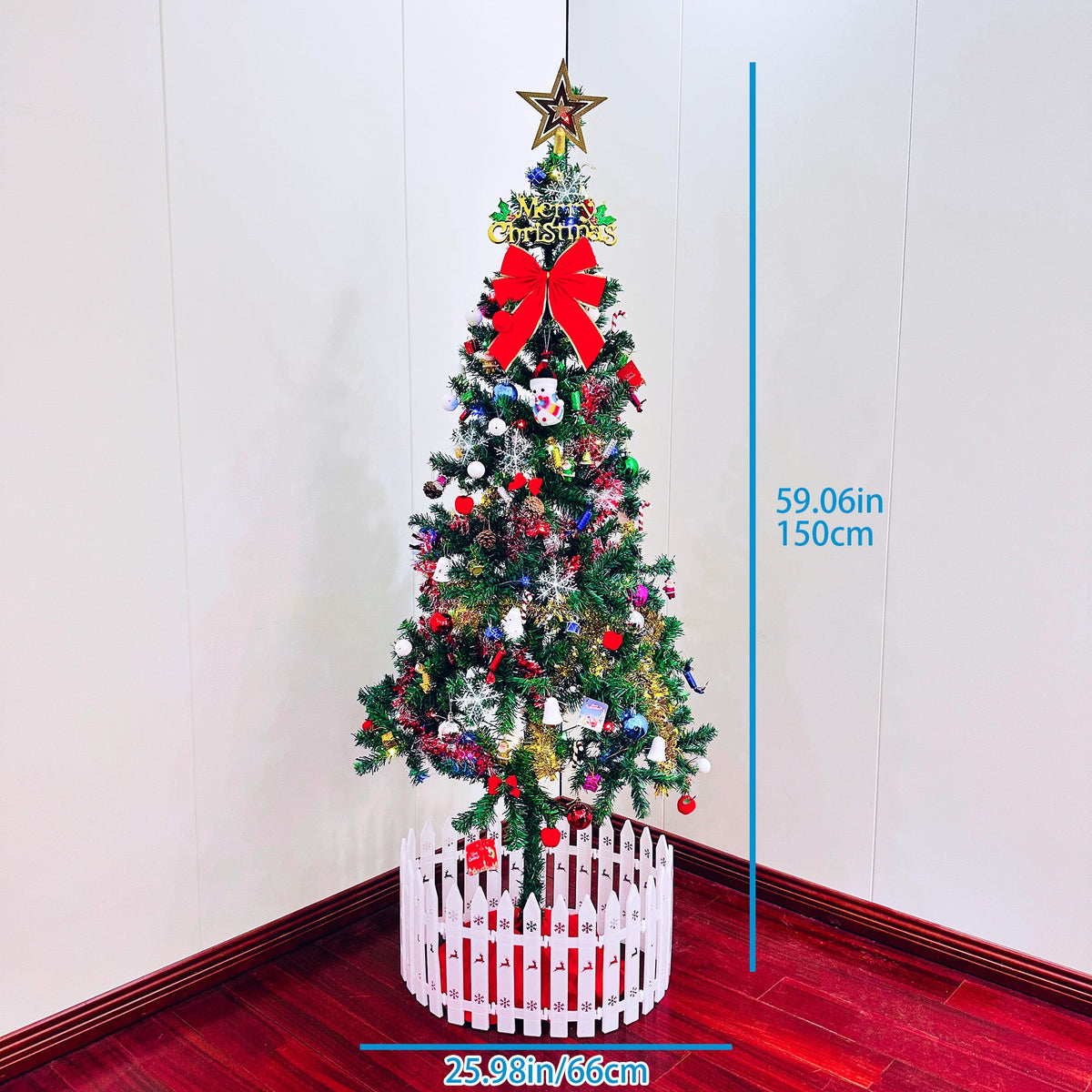 5ft Artificial Christmas Tree with LED Lights - Green