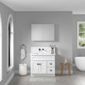 36" W x 26" Surface Frameless Mirror Medicine Cabinet with Soft-Closing Hinges
