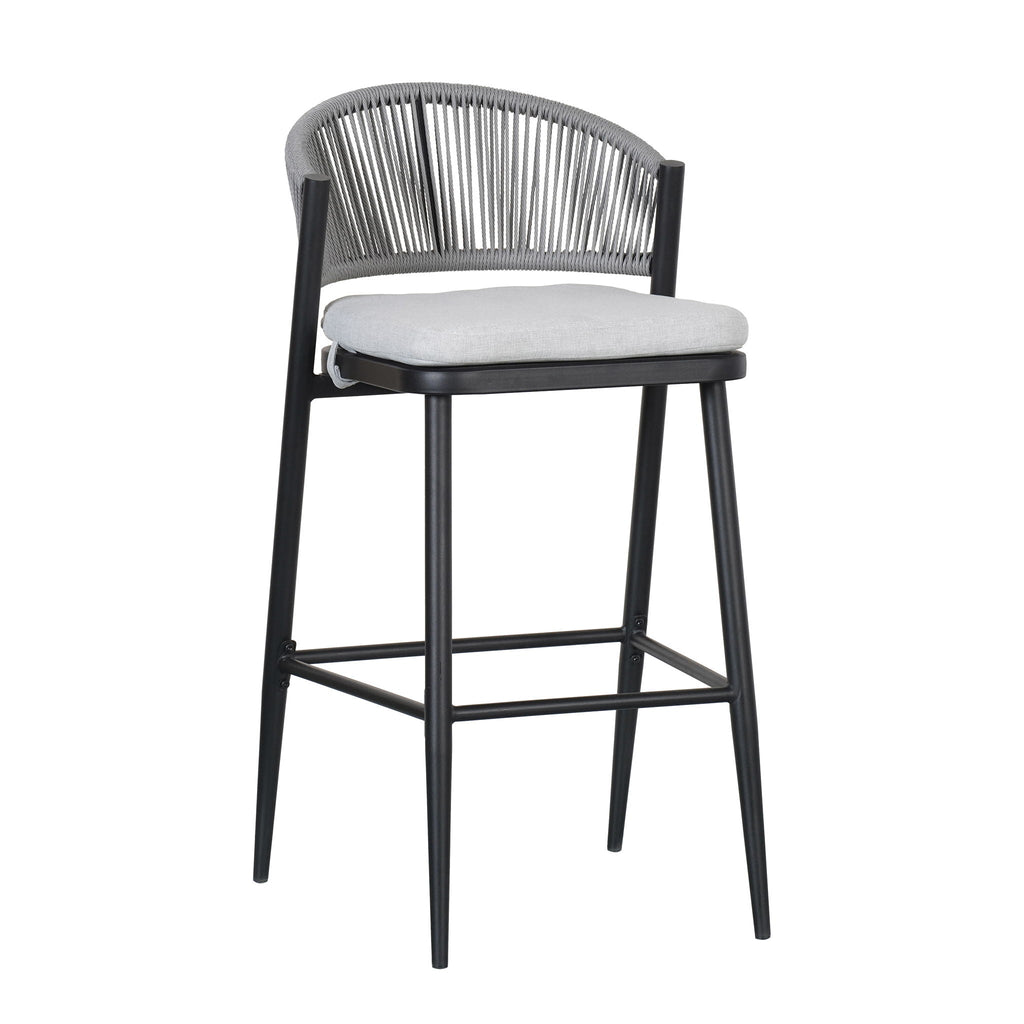 Outdoor Bar Height Metal Frame Counter Stools