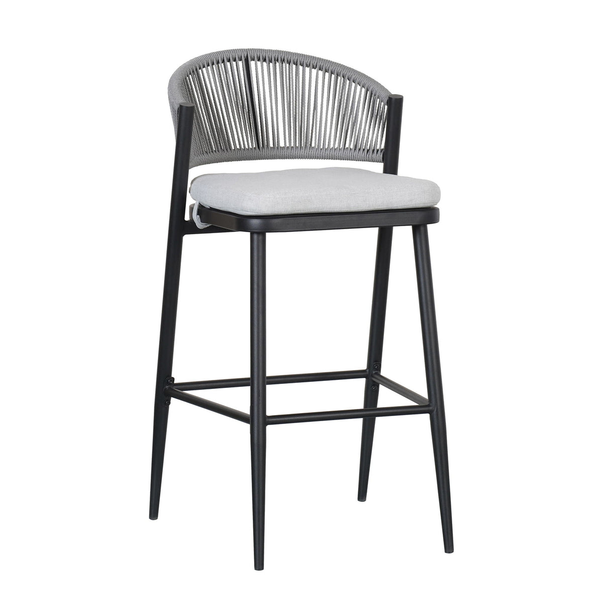 Outdoor Bar Height Metal Frame Counter Stools