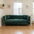 Velvet Sofa with Durable Construction - Gray