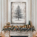 Vintage Christmas Tree Wall Art VI