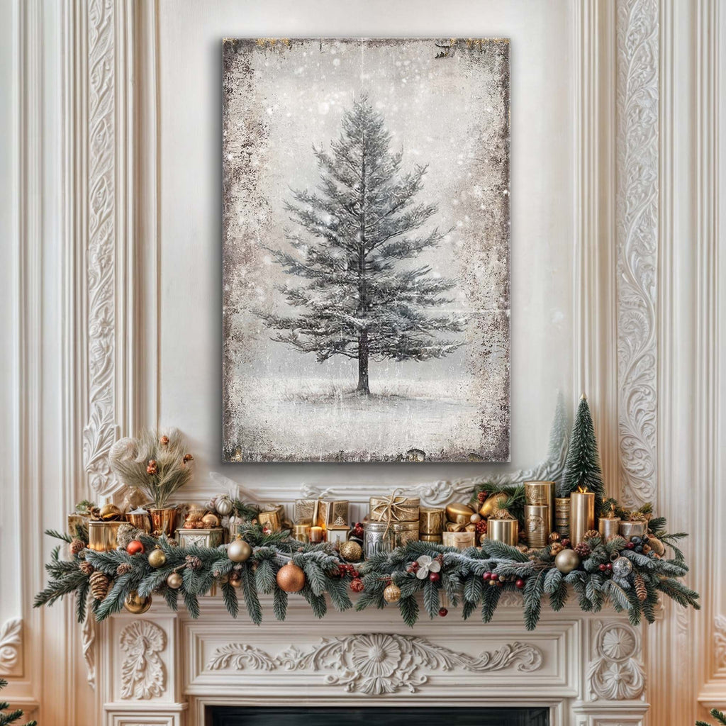 Vintage Christmas Tree Wall Art X