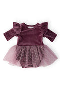 Amethyst Velvet Tutu Bodysuit