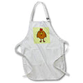 Apron - Cute Brown Chicken with Green Background Designs Farm Animals