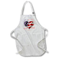 Apron - American Flag Heart Designs Patriotic