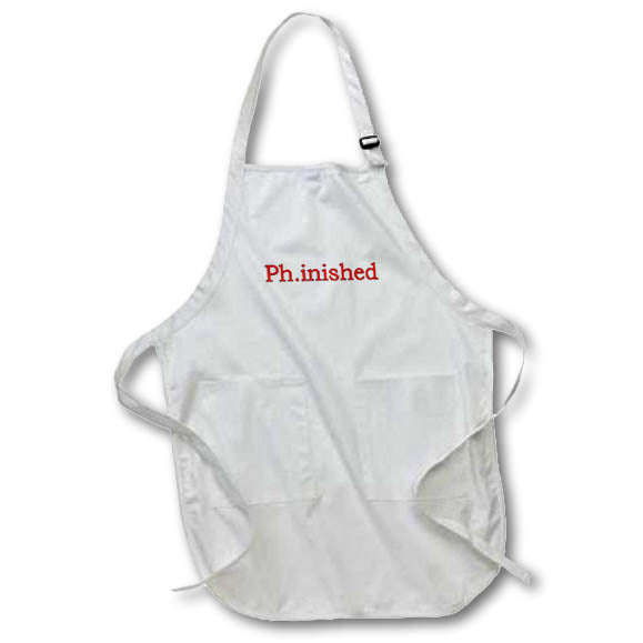 3dRose EvaDane - Quotes - Ph.inished. Red. - Aprons (apr_193288)