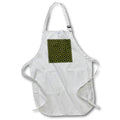 Apron - Art Deco Tile Pattern Yellow and Moss Green On Black Acrylic Painting - Geometric Pattern