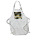 Apron - Chevron Pattern In Greige, Coffee and Brown Digital Art - Chevron Pattern