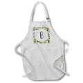 Apron - B - Orange Blossom Mint Monograms Designs Monogram Collection
