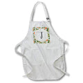 Apron - J - Orange Blossom Mint Monograms Designs Monogram Collection