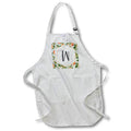 Apron - W - Orange Blossom Mint Monograms Designs Monogram Collection