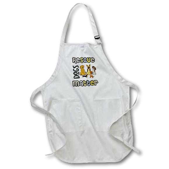 Apron - Cute Funny Rescue Dogs Matter Pets Shepherd Golden Pointer Pets