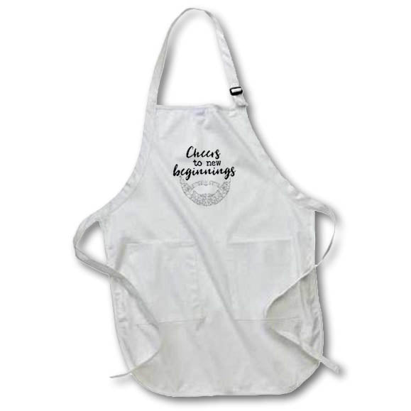 Apron - Cheers To New Beginnings - Beard Designs Humor