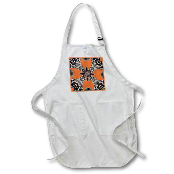 Apron - Binary Fission Divide and Conquer Mutant Skull Kaleidoscope Vector Art - Skull Kaleidoscope