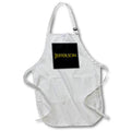 Apron - Jefferson classic boy baby name in America. Yellow on black charm Alexis Design - Popular Male Names in USA