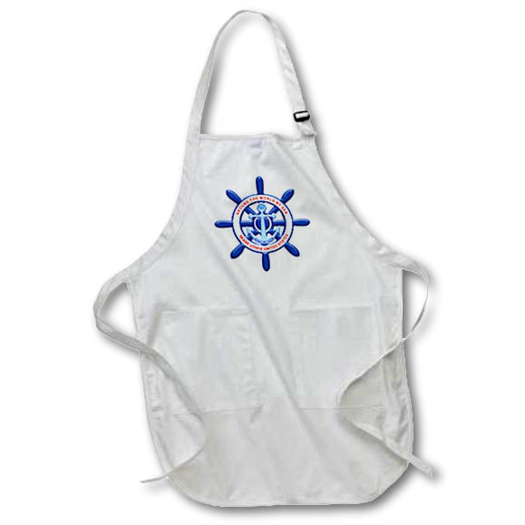 Apron - Miami, USMIA, USA. Helm and anchor. Around the world by sea Alexis Design - Around The World By Sea