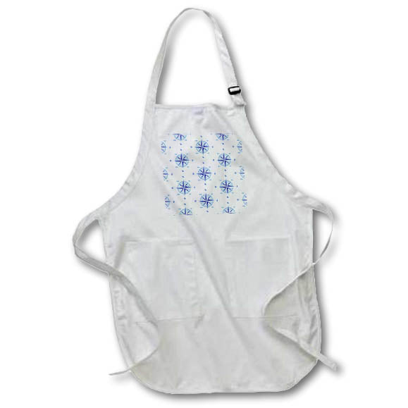 Apron - Blue compass pattern on a vintage sailing chat of the Florida Keys. Creative Studios – Sailing