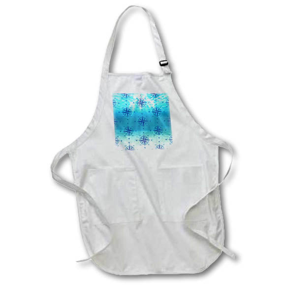 Apron - Blue compass rose nautical sailing pattern for sailors. Creative Studios – Sailing