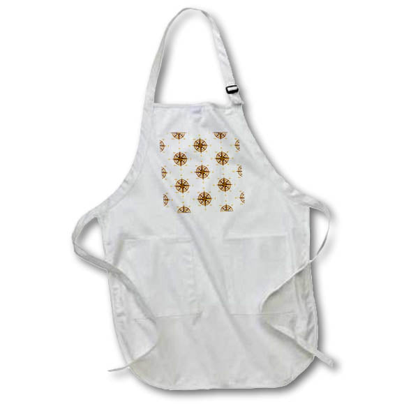 Apron - Compass rose sailing pattern on a vintage Florida Keys nautical map. Creative Studios – Sailing