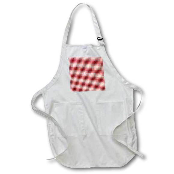 Apron - Red and White Houndstooth Pattern Patterns