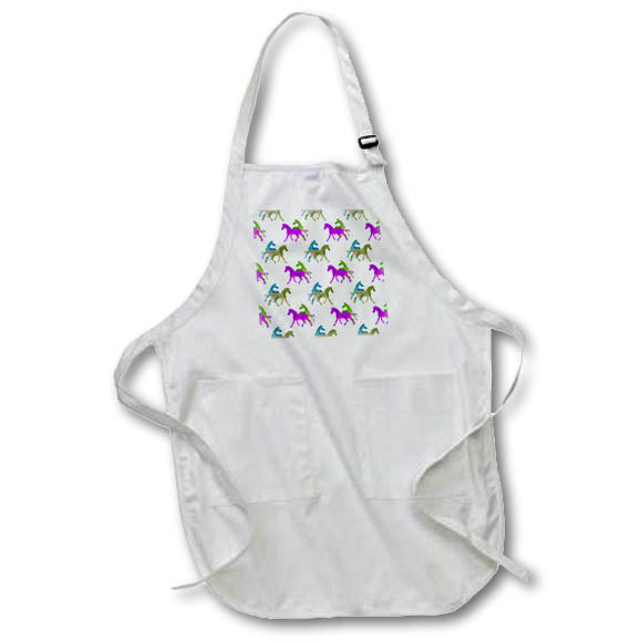 Apron - Pink, Green, Aqua Zebra Pattern Patterns