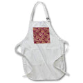 Apron - Elegant Image Of Gold Flowers On A Red Background Pattern Patterns