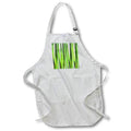 Apron - Uneven Artistic Vertical Stripes Light Green Hues Acrylic Painting - Vertical Line Abstract