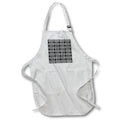 Apron - Outlined Rhombus In Linear Pattern With Black Spheres On White Digital Art - Arabesque Pattern