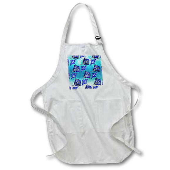Apron - Tribal Polynesian stingrays pattern swimming underwater. Creative Studios – Tribal Ocean Animals