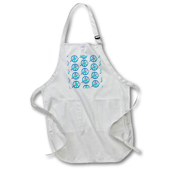 Apron - Dolphin pattern of dolphins swimming through blue peace sign. Creative Studios – Dolphins