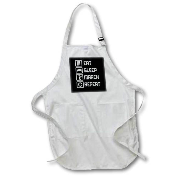 Apron - Eat sleep march repeat for marching band members. Creative Studios – Marching Band