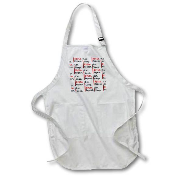 Apron - Funny Eat Sleep Write Repeat pattern for authors and writers. Creative Studios – Author Writing