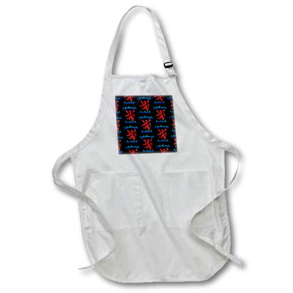 Apron - Edinburgh Scotland Red Scottish Lion Rampant symbol pattern. Creative Studios – Scottish Fun