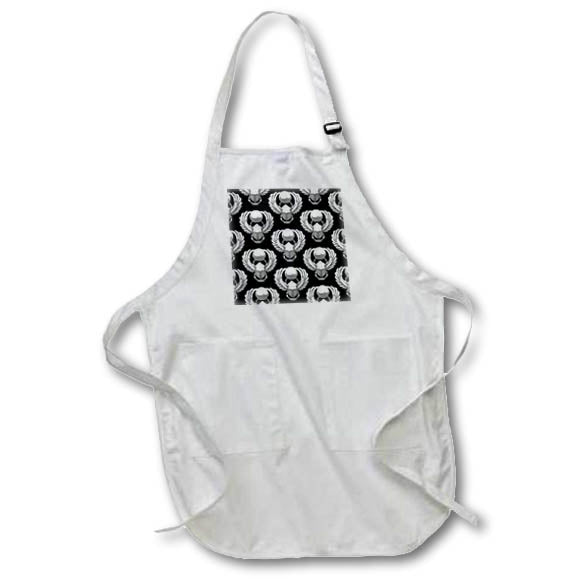 Apron - Silver Egyptian Scarab Beetle ancient hieroglyphs art pattern. Creative Studios – Egyptian Hieroglyphs