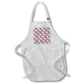 Apron - Pattern of red red strawberries, flowers, blue leaves on light pink Alexis Design - Pattern Berries
