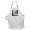 Apron - Pretty Fancy Butterfly Monogram Initial D Monograms
