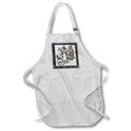 Apron - Pretty Fancy Butterfly Monogram Initial R Monograms