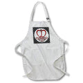 Apron - Monogram Initial J Red Heart Flourish Monograms