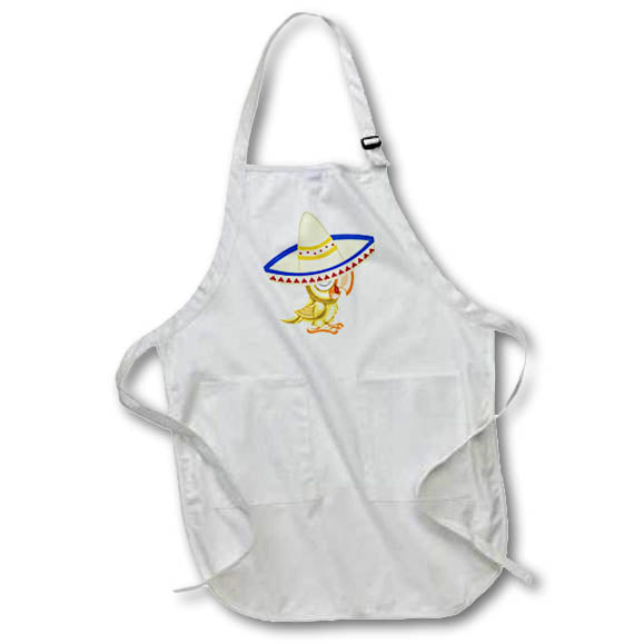 Apron - Cute Mexican Hat Yellow Parrot Illustration Cute Illustrations