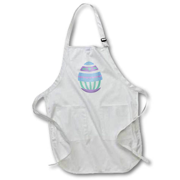 Apron - Cute Blue, Green, and Purple Decorated Easter Egg Illustration Cute Illustrations