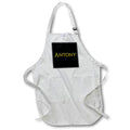 Apron - Antony popular baby boy name in America. Yellow on black charm gift Alexis Design - Popular Male Names in USA