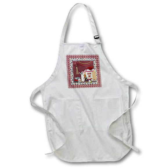 Apron - Image of 2022, Cap, Diploma, Pencil Sharpener, Tassel, Books, Vintage Graduation Design