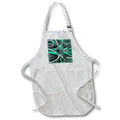 Apron - Eighties Aqua Green On Grey Abstract Strip Pattern Acrylic Painting - Abstract Strips