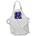 Apron - Black Lines Create Irregular Shapes Blue Accent Abstract Vector Art - Abstract Art Pattern